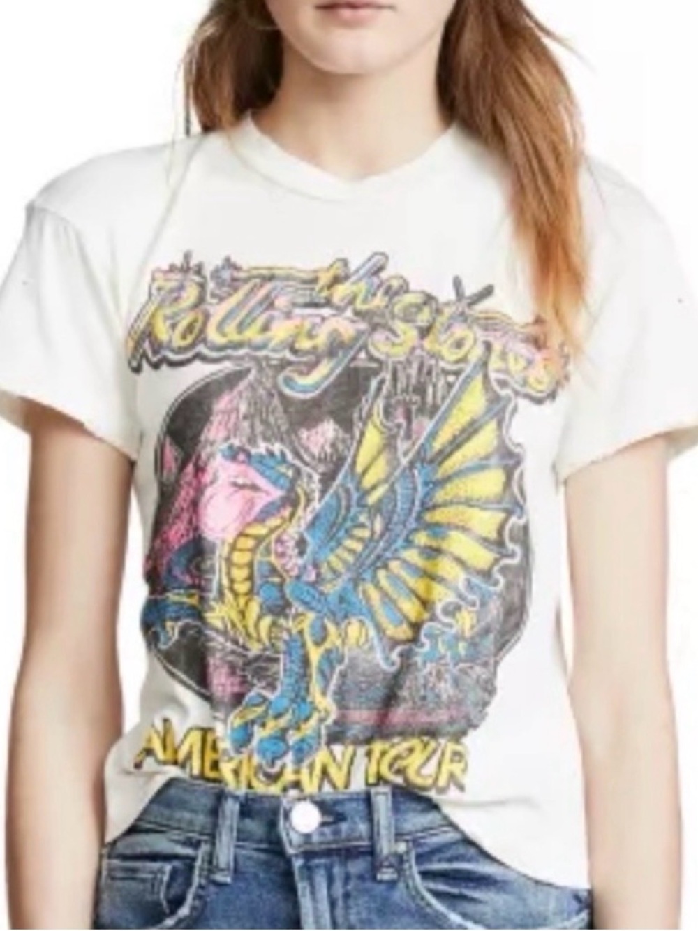 Madeworn Rolling Stones cropped tee